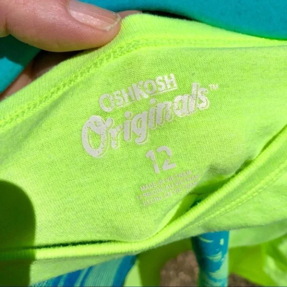 OshKosh B’gosh Neon Yellow long sleeve shirt - Super Cute!